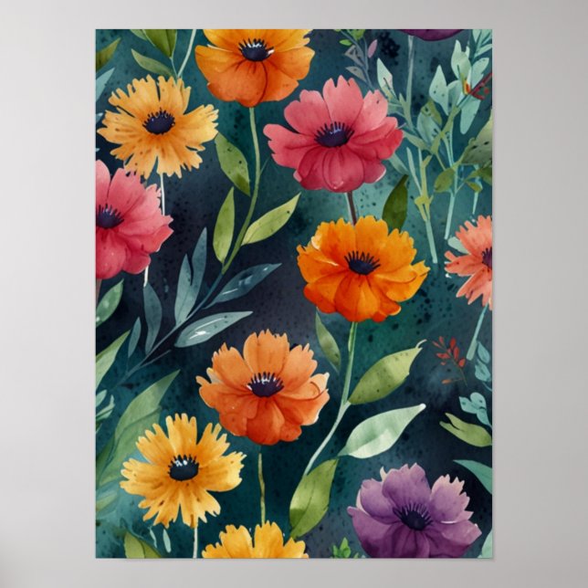 Elegant Vintage Botanical Poster (Front)