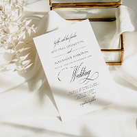 Elegant Vintage Calligraphy Classy Wedding