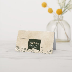 Élégant Vintage Chic Library Mariage Cartes de Pla