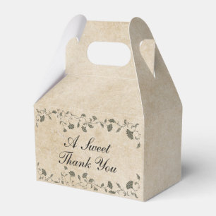 Elegant Vintage Chic Wedding Library Thank You Favor Box