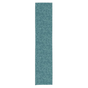 Elegant vintage Christmas blue swirls Short Table Runner