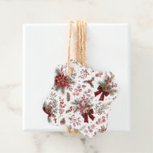 Elegant Vintage Christmas Floral Pattern