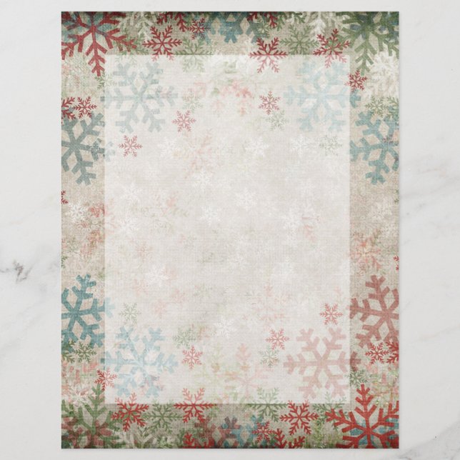 Elegant vintage Christmas letterhead (Front)