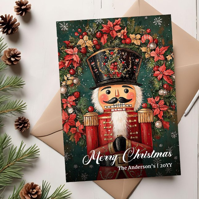 Elegant vintage Christmas nutcracker holiday Card (Elegant vintage Christmas nutcracker holiday)