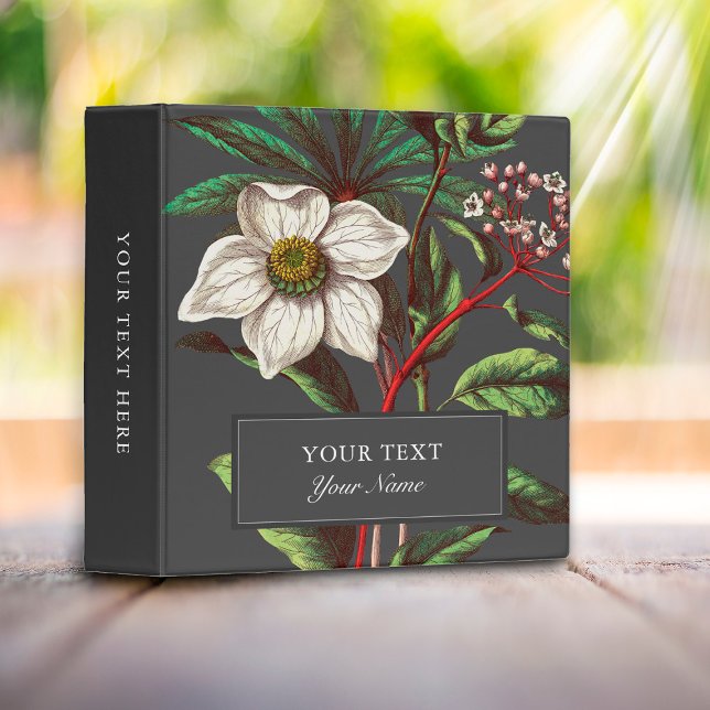 Elegant Vintage Christmas Rose Flower  Binder (Creator Uploaded)