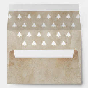 Elegant Vintage Christmas Trees Antique Paper Envelope