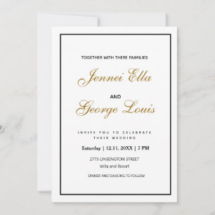 Elegant Vintage Classic Simple Invitation