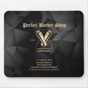 Elegant Vintage Clippers Barber Shop Professional Mouse Pad