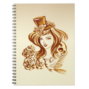 Elegant Vintage Coffee Hand Painted Art Notebook