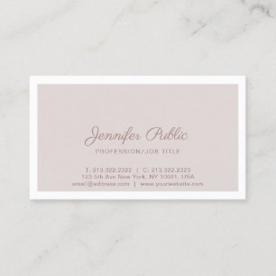 Elegant Vintage Colour Sleek Plain Professional Business Card