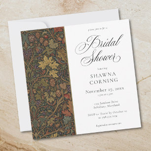 Elegant Vintage Cottage Botanical Fall Shower Invitation