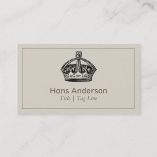Elegant Vintage Crown Business Card
