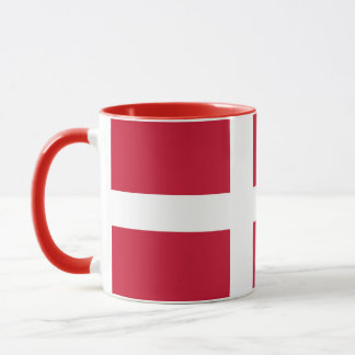 Elegant Vintage Danish Flag Covered Ceramic Mug