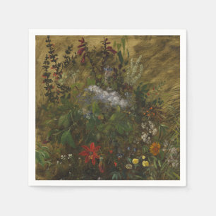 Elegant Vintage Dark Floral  Napkin