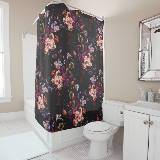 Elegant Vintage Dark Moody Burgundy Floral  (In Situ)
