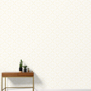Elegant Vintage Delicate Soft Cream Damask Wallpaper