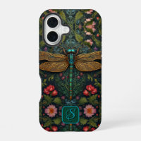 Elegant Vintage dragonfly botanical personalize