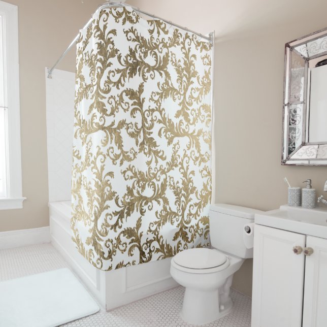 Elegant vintage faux gold floral damask (In Situ)