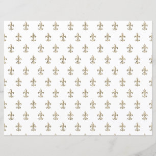 Elegant Vintage Fleur de Lis Decoupage Paper