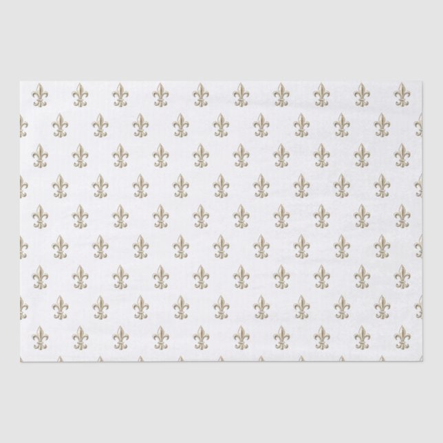 Elegant Vintage Fleur de Lis Tissue Paper (Front)