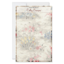Elegant Vintage Floral Botanical Burgundy Text