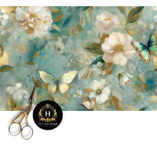 Elegant Vintage Floral Decoupage Tissue Paper