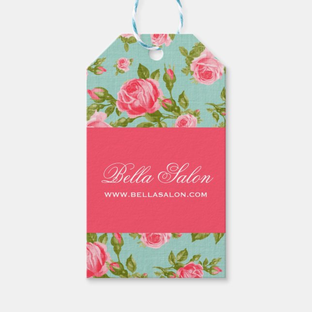 Elegant Vintage Floral Gift Tags (Front)