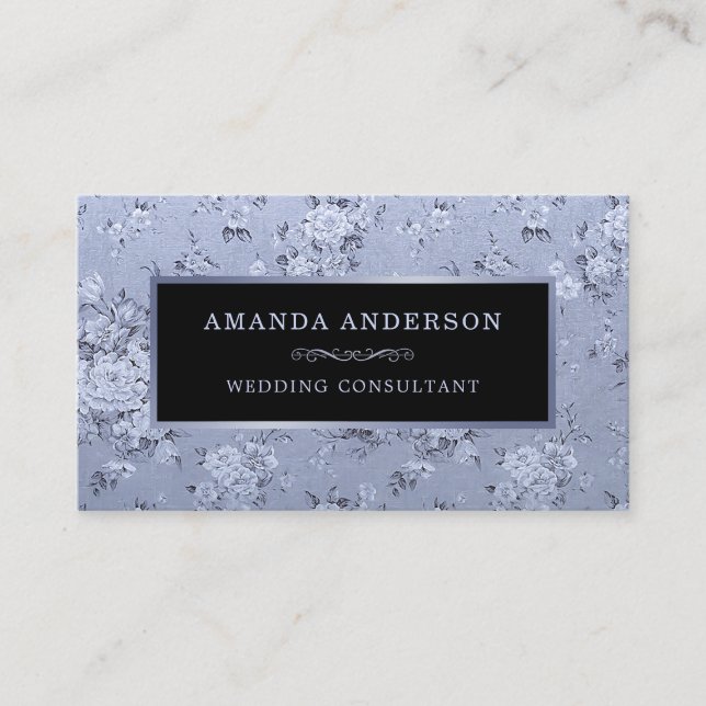 Elegant Vintage Floral Lavender | Business Card (Front)