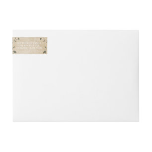 Elegant Vintage Floral Library Book Cover Wedding Wrap Around Label