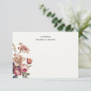 Elegant Vintage Floral Name Card