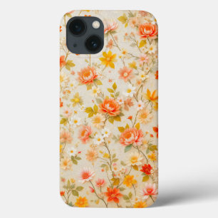 Elegant Vintage Floral Pattern design iPhone 13 Case