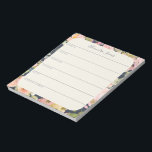 Elegant Vintage Floral Personalized Weekly Planner Notepad<br><div class="desc">A stylish personalized weekly planner notepad with an elegant vintage boho floral pattern in navy blue.</div>