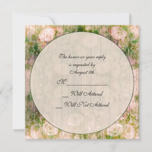 Elegant Vintage floral R.S.V.P. Invitation