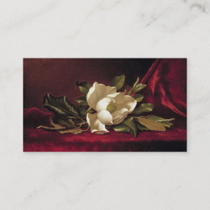 Elegant Vintage Floral Red White Rose Template Business Card