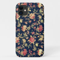 Elegant Vintage Floral Rose iPhone Case