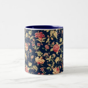 Elegant VIntage Floral Rose Mug