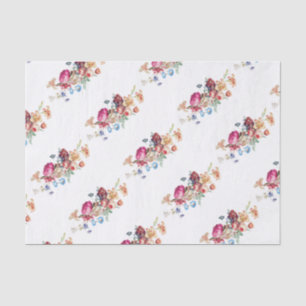 Elegant Vintage Floral Rose Tissue Paper