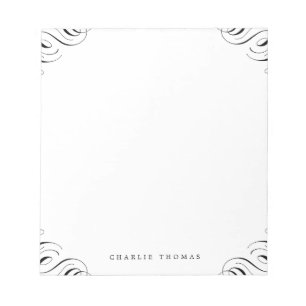 Elegant vintage flourish personalized stationery notepad