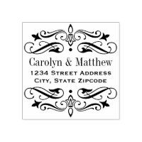 Elegant Vintage Flourish Wedding Return Address
