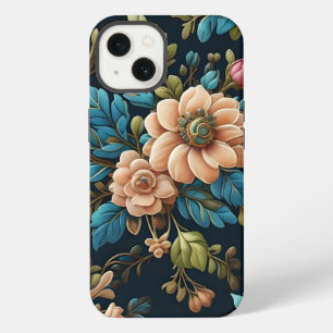 Elegant Vintage Flower Pattern iPhone 13 Case