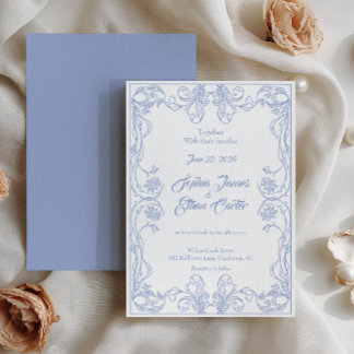 Elegant Vintage Frame Wedding Invitation