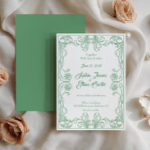 Elegant Vintage Frame Wedding Invitation
