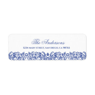 Elegant Vintage French blue Floral 