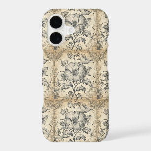 Elegant Vintage French Engraved Floral Pattern