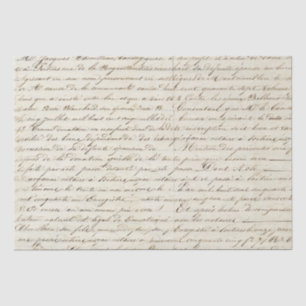 Elegant Vintage French Handwritten Letter Script Tissue Paper