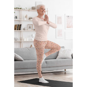 Elegant Vintage Girl Gym Yoga  Leggings