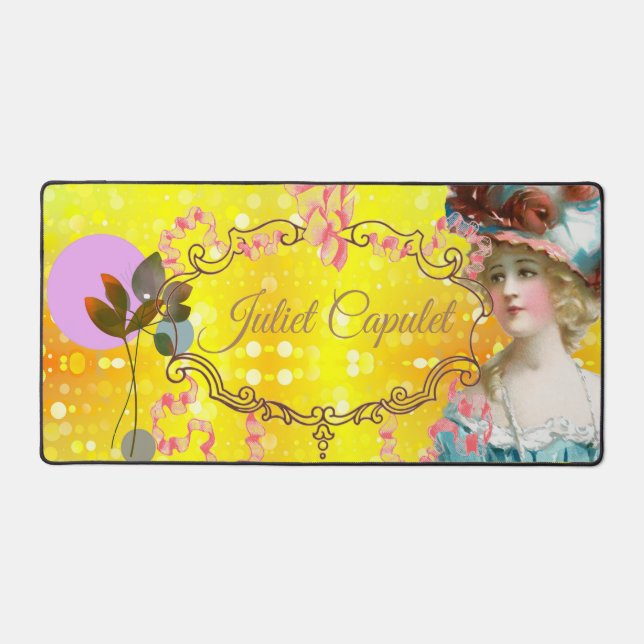 Elégant Vintage Gold et Pink Motif (Recto)