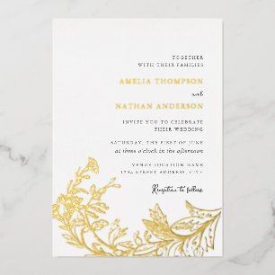 Elegant Vintage Gold Floral Wedding