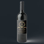 Elegant, Vintage Gold Monogram Wine Label<br><div class="desc">Elegant, Vintage Gold Monogram Labels. Elegant design Faux gold with gole ornate accents. Add a special touch to your party with this beautiful, modern wine label, also makes a great gift! For further customization, please click the "Customize it" button and use our design tool to modify this template. All text...</div>