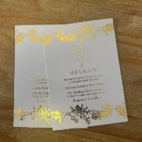 Elegant Vintage Gold & White Floral Wedding